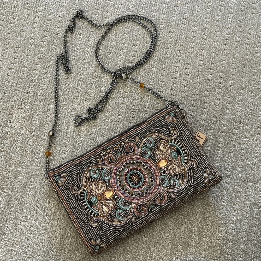 Mary Frances Embellished Beaded Clutch Bag - Picture 1 of 8